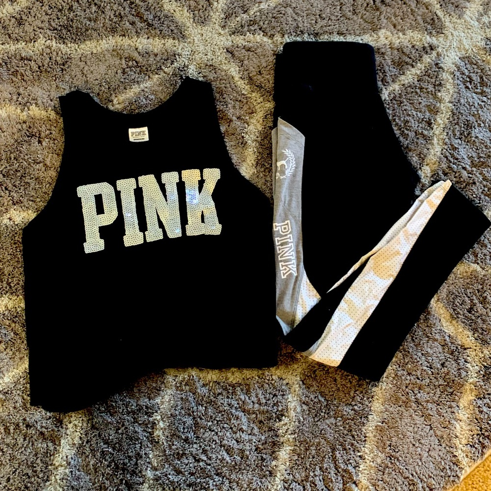 VS PINK Tank & legging set 😊💕
